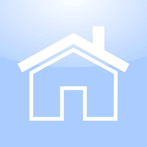 BlÃ¥ ikonet for en huset vektorgrafikken