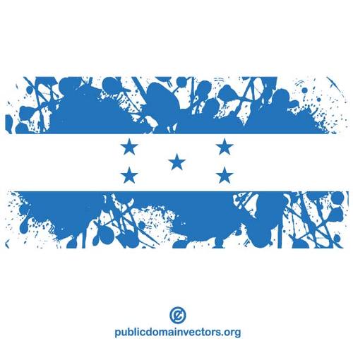 Bandera de patrÃ³n de grunge de Honduras
