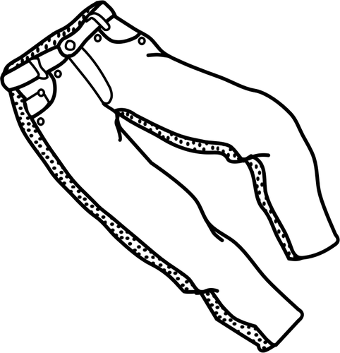 Trousers lineart vector graphics