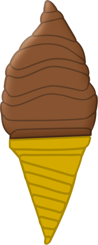 Imagen del helado de chocolate en cono