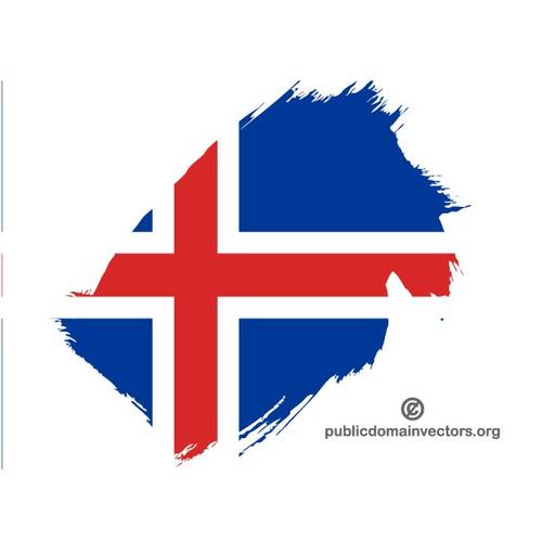 BÃ­lÃ© pozadÃ­ s ÄÃ¡stÃ­ IslandskÃ¡ vlajka