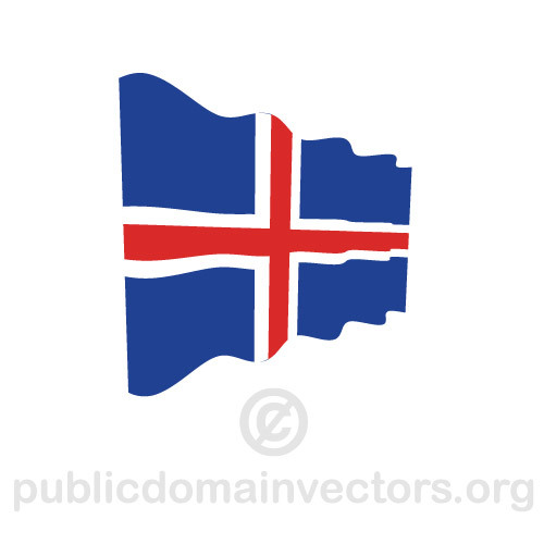 Vinke vektor flagg pÃ¥ Island