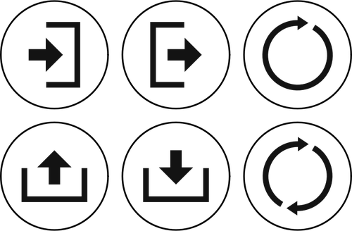 Clipart vetorial de conjunto de Ã­cones para o design do aplicativo
