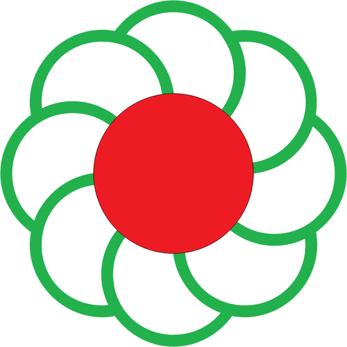 Illustration vectorielle de fleur de la municipalitÃ© de Ikutahara