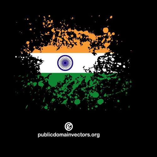 Flaga Indii w odpryskÃ³w farby