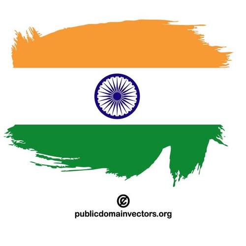 MÃ¥lade flagga Indien