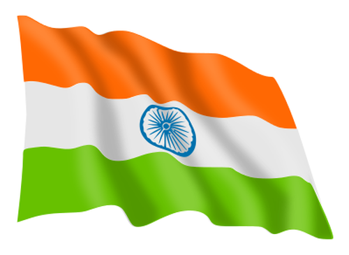 Wehende Flagge Indien