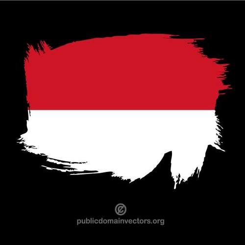 Pintada bandera de Indonesia