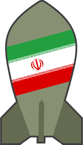 Graphiques vectoriels de bombe nuclÃ©aire iranienne hypothÃ©tique