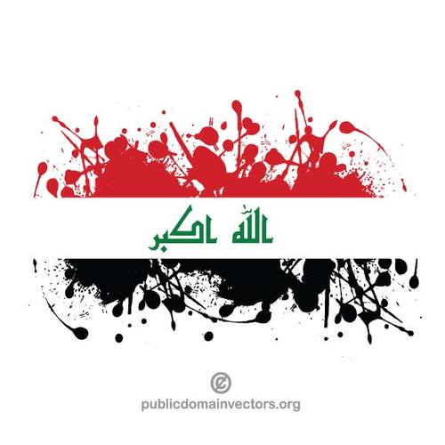 Irak bayraÄŸÄ± boya sÄ±Ã§ramÄ±ÅŸ