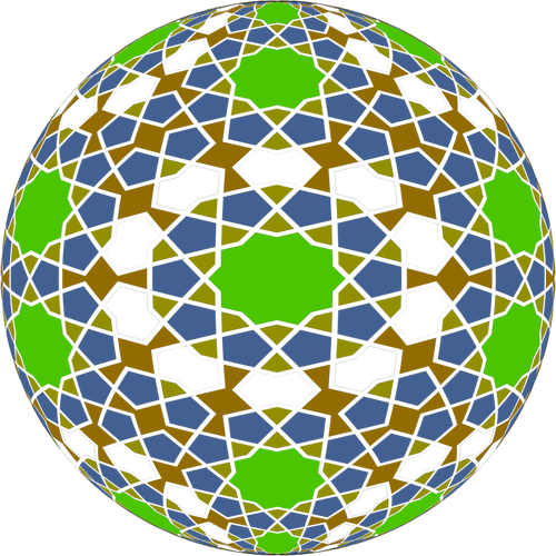 IlustraÃ§Ã£o em vetor esfera azulejos islÃ¢micos