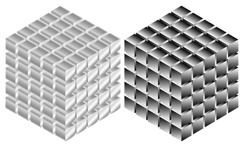 Metallic cubes vector image