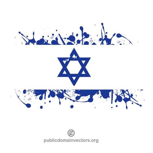 Drapelul statului Israel Ã®n paint stropi
