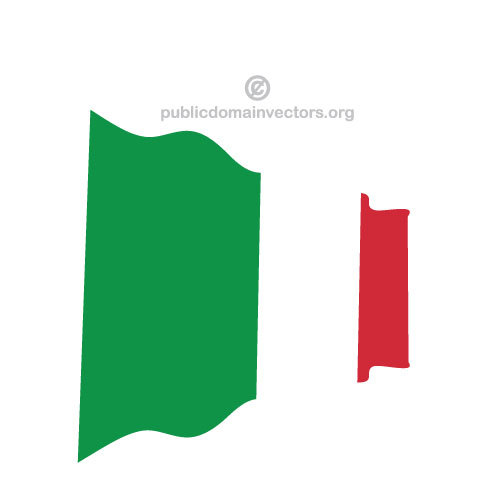 Vector italien ondulÃ© drapeau