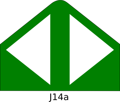Vector image of select path beacon knuckle traffic sign