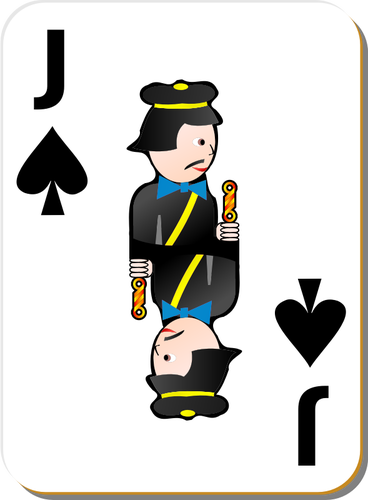 Jack of Spades gaming card vektorgrafikk utklipp