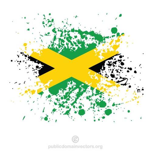 Jamaicas flagga i fÃ¤rgstÃ¤nk