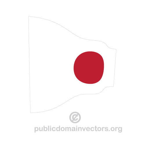 Wuivende vector vlag van Japan