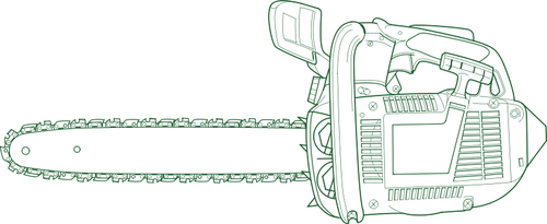 Chain saw vector image