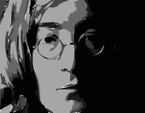 John Lennon portrÃ©t vektorovÃ½ obrÃ¡zek