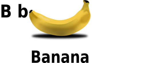 B for a banana clip art