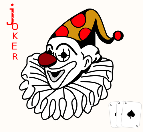 Joker gaming card vektor image