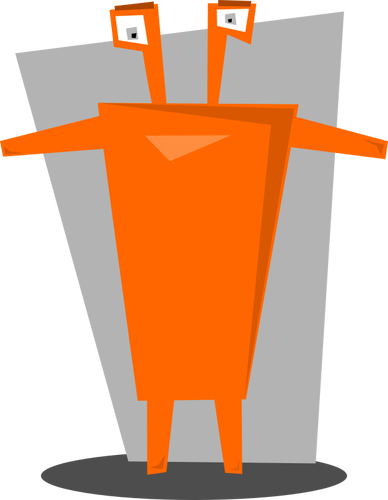 Bilden av orange humanoid Nattduksbord