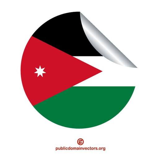 Autocollant drapeau Jordanie