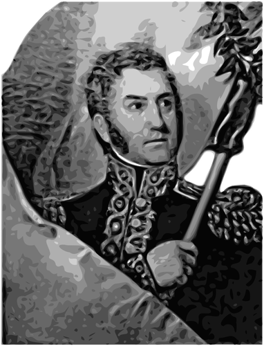 JosÃ© de San MartÃ­n portret vectorul imagine