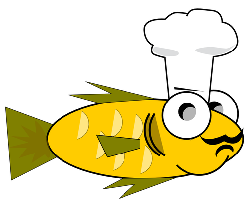 Lo chef pesce immagine vettoriale