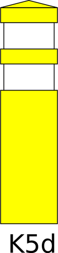 IlustraciÃ³n de vector de amarillo trÃ¡fico auto elevaciÃ³n del faro