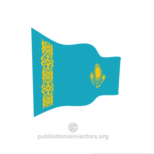 Ondulado bandera de KazajistÃ¡n