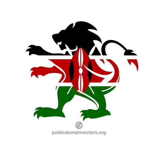 EmblÃ¨me avec le drapeau du Kenya