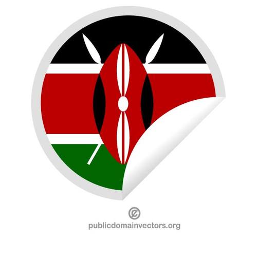 KlistermÃ¤rke med flagga i Kenya