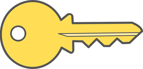 Cerradura amarilla clave vector de la imagen