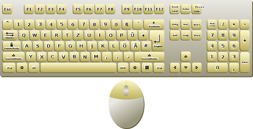 Imagem de vetor de teclado de computador layout alemÃ£o
