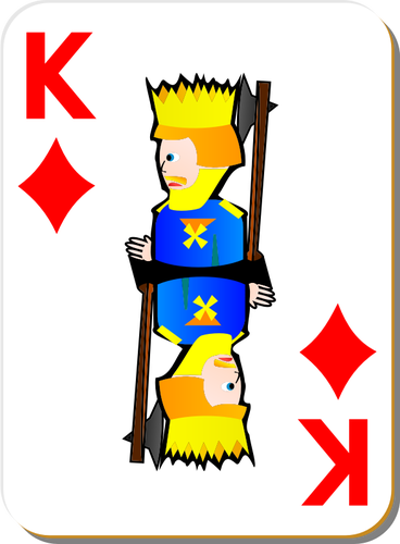 Raja berlian game kartu vektor gambar
