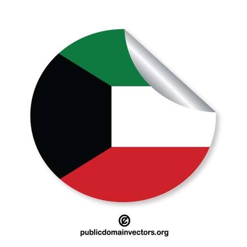 Kuveyt bayraÄŸÄ± ile etiket