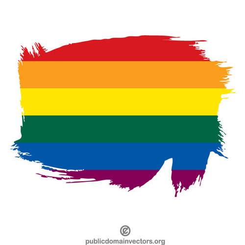 LGBT-Flagge bemalt