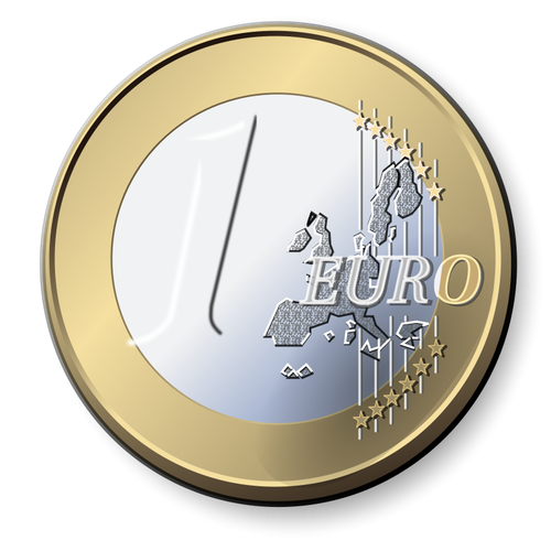 Uma imagem de vetor de moedas de Euro