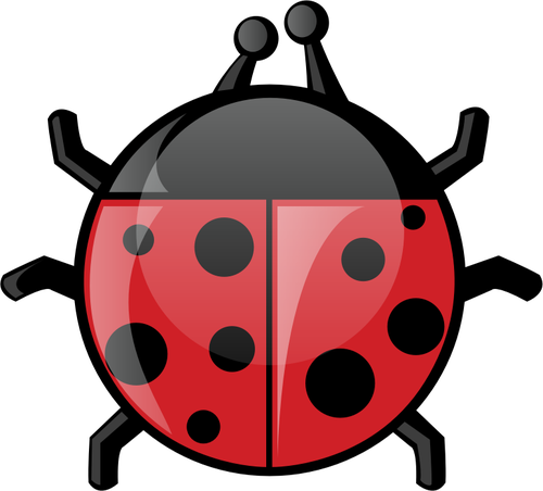 Ladybug in cartoon style