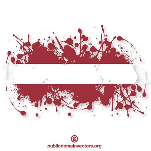 Bandera de salpicaduras de tinta de Letonia