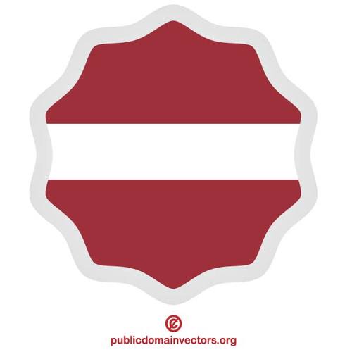 Sticker met Letse vlag