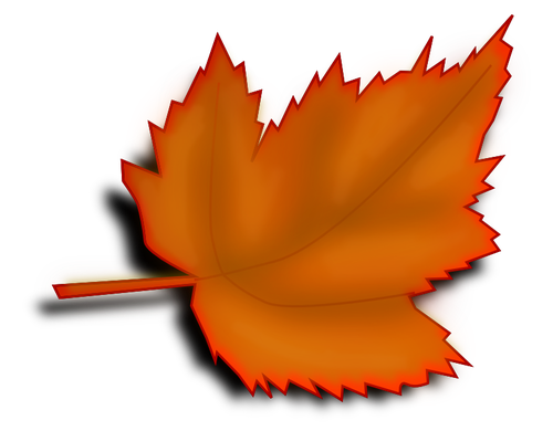 Naranja caÃ­da imagen vectorial de hoja