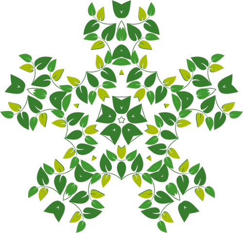 Cuadrante en forma de ilustraciÃ³n de hojas de patrÃ³n