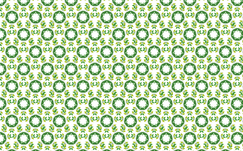 Mulus pola dengan daun hijau
