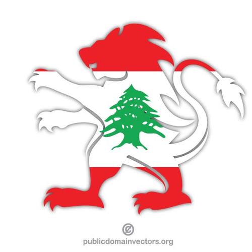 Libanesisk flagga crest