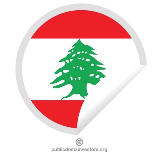 LibanonskÃ¡ vlajka nÃ¡lepka