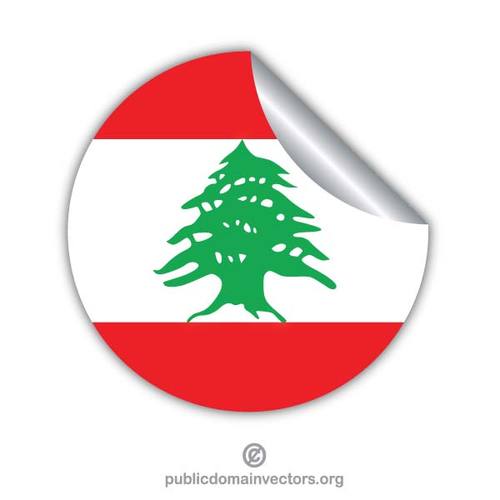 Libanon vlag sticker
