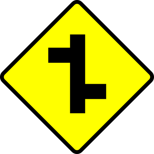 Znak drogowy skrzyÅ¼owanie wektor obrazu